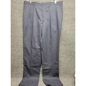 Nwt‎ Mens 42R X 34 Unhemmed Pleated Dark Blue Dress Pants